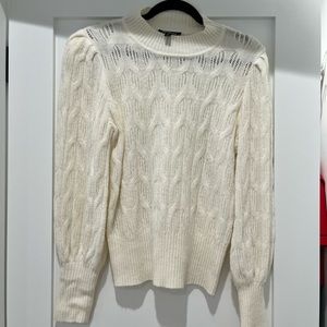 Express mock neck cream sweater